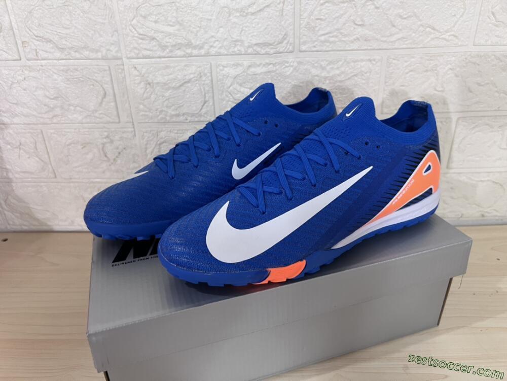 Nike Air Zoom Mercurial Vapor 16 Elite TF Low-Tops Soccer Shoes - Blue/White/Orange