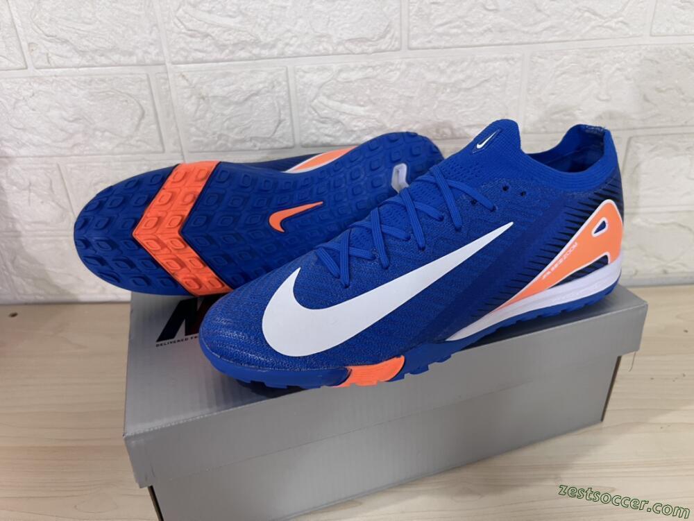 Nike Air Zoom Mercurial Vapor 16 Elite TF Low-Tops Soccer Shoes - Blue/White/Orange