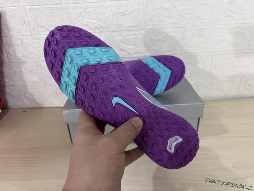 Nike Air Zoom Mercurial Superfly 10 Elite TF High-Tops Soccer Shoes - Purple/Jade/White