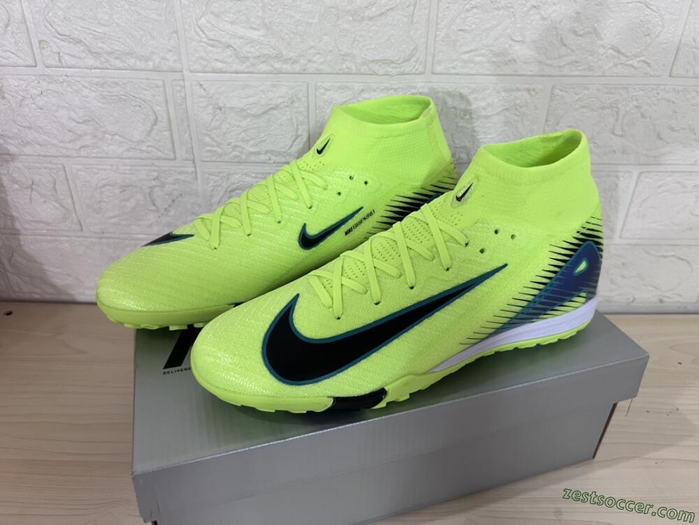 Nike Air Zoom Mercurial Superfly 10 Elite TF Low-Tops Soccer Shoes - Yellow/Black/Blue