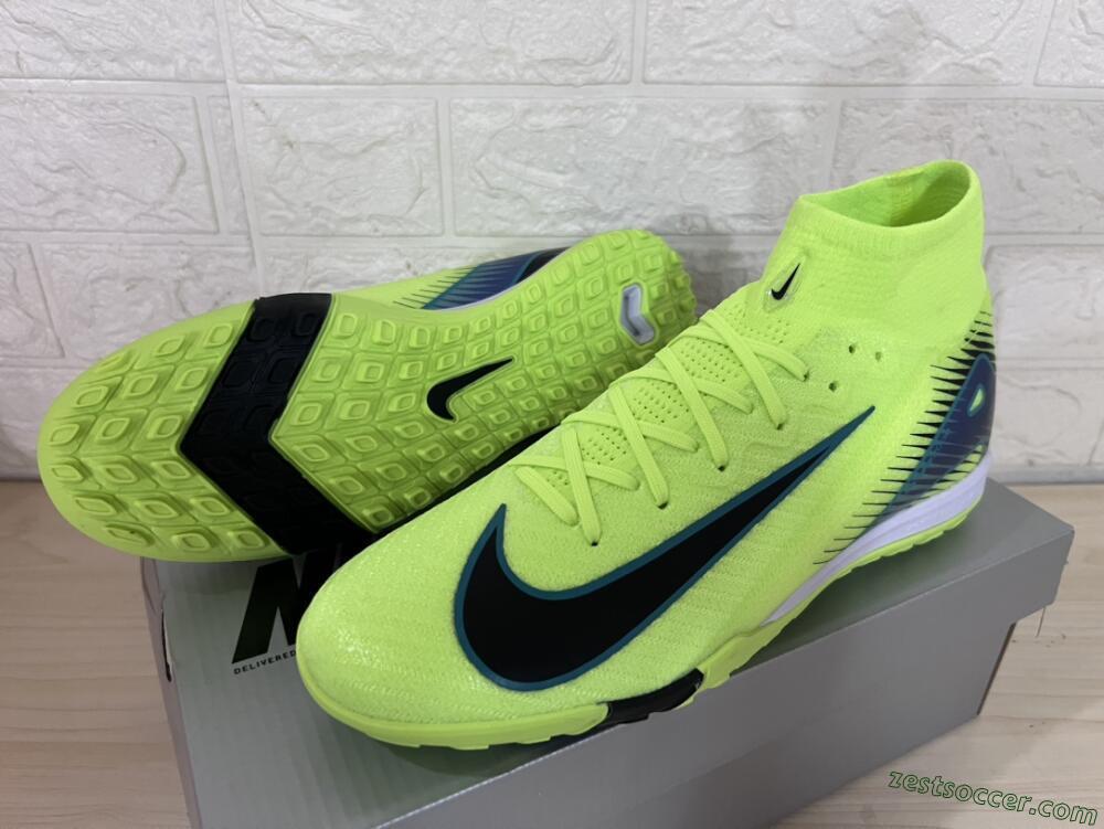 Nike Air Zoom Mercurial Superfly 10 Elite TF Low-Tops Soccer Shoes - Yellow/Black/Blue