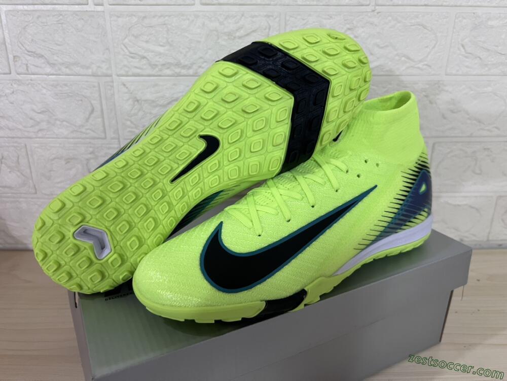Nike Air Zoom Mercurial Superfly 10 Elite TF Low-Tops Soccer Shoes - Yellow/Black/Blue