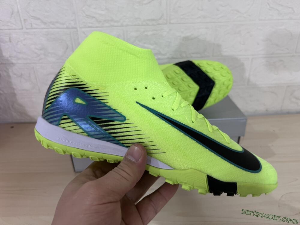 Nike Air Zoom Mercurial Superfly 10 Elite TF Low-Tops Soccer Shoes - Yellow/Black/Blue