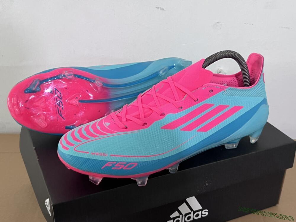 Adidas F50+ Elite FG Low-Tops Soccer Cleats - Jade/Pink/White