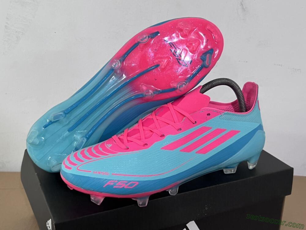 Adidas F50+ Elite FG Low-Tops Soccer Cleats - Jade/Pink/White