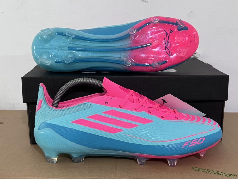 Adidas F50+ Elite FG Low-Tops Soccer Cleats - Jade/Pink/White