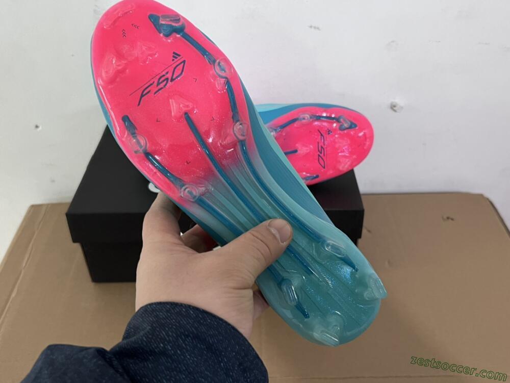 Adidas F50+ Elite FG Low-Tops Soccer Cleats - Jade/Pink/White