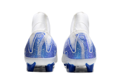 Nike Air Zoom Mercurial Superfly 10 Elite AG High-Tops Soccer Cleats - Beige/White/Blue