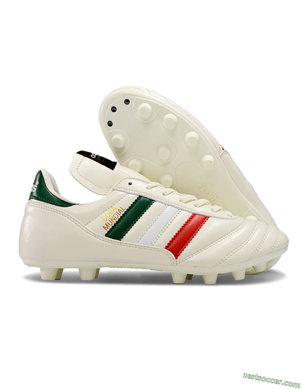 Adidas Mundial Team Astro TF Low-Tops Soccer Shoes - Beige/Red/Green 0