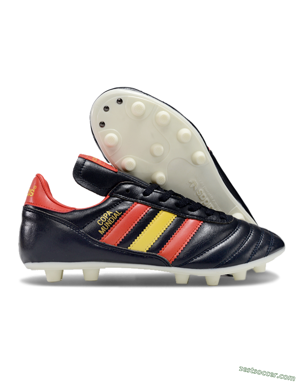 Adidas Mundial Team Astro TF Low-Tops Soccer Shoes - Black/Red/Yellow 0
