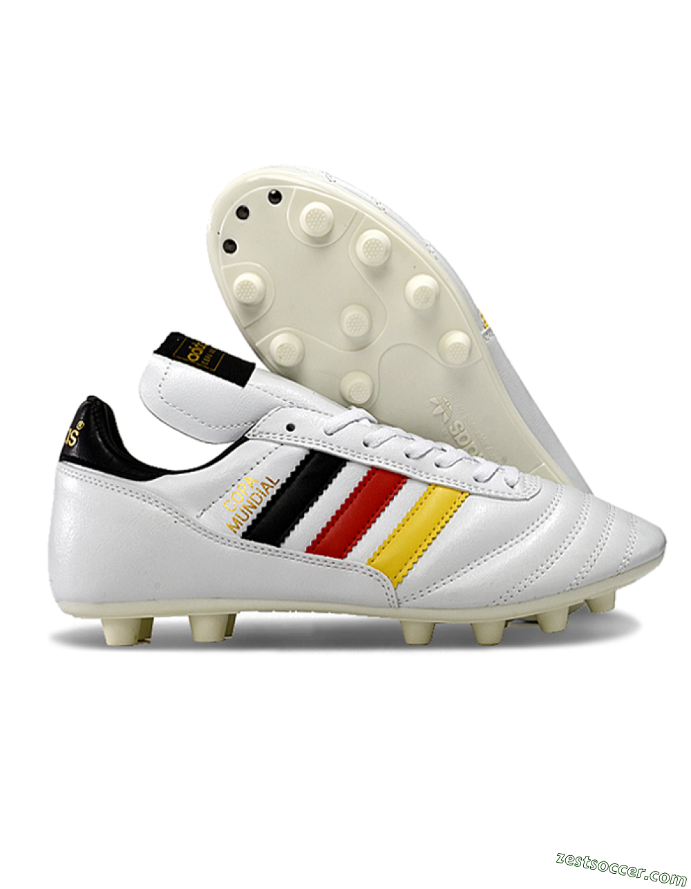 Adidas Mundial Team Astro TF Low-Tops Soccer Shoes - White/Black/Red/Yellow 0