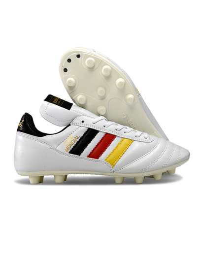 Adidas Mundial Team Astro TF Low-Tops Soccer Shoes - White/Black/Red/Yellow
