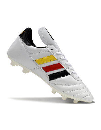 Adidas Mundial Team Astro TF Low-Tops Soccer Shoes - White/Black/Red/Yellow