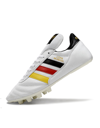 Adidas Mundial Team Astro TF Low-Tops Soccer Shoes - White/Black/Red/Yellow