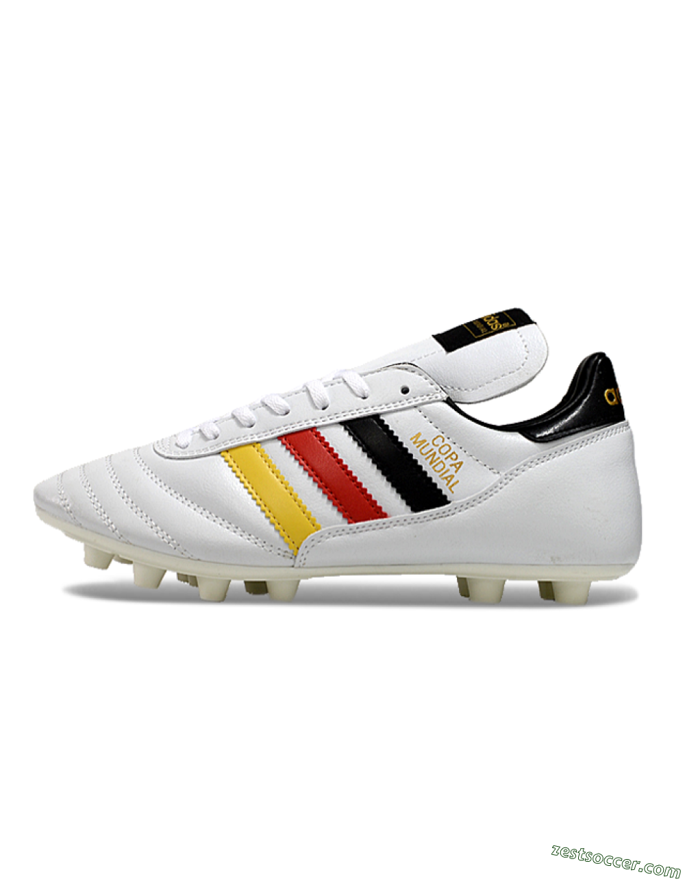 Adidas Mundial Team Astro TF Low-Tops Soccer Shoes - White/Black/Red/Yellow 2