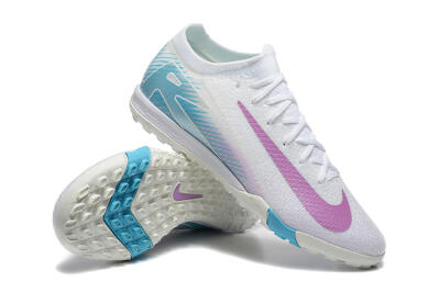 Nike Air Zoom Mercurial Vapor 16 Elite TF Low-Tops Soccer Shoes - White/Purple/Blue