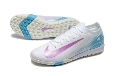 Nike Air Zoom Mercurial Vapor 16 Elite TF Low-Tops Soccer Shoes - White/Purple/Blue