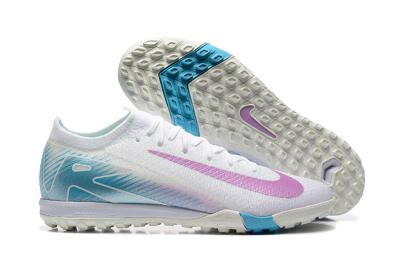 Nike Air Zoom Mercurial Vapor 16 Elite TF Low-Tops Soccer Shoes - White/Purple/Blue