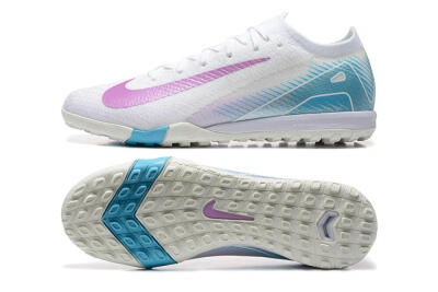 Nike Air Zoom Mercurial Vapor 16 Elite TF Low-Tops Soccer Shoes - White/Purple/Blue