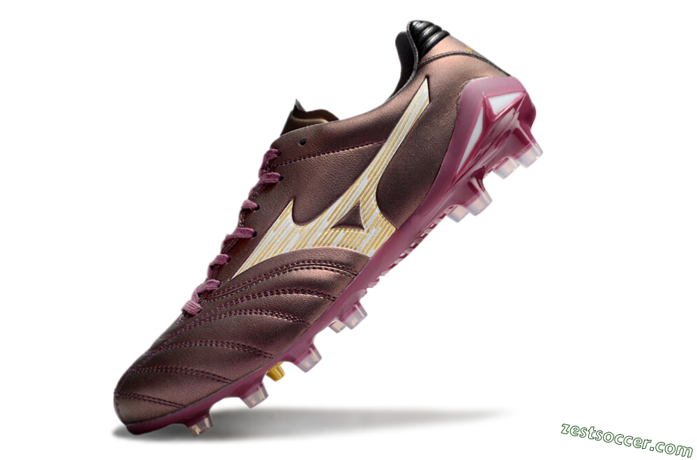 Mizuno Morelia Neo 4 FG Low-Tops Soccer Cleats - Red/White/Gold 5