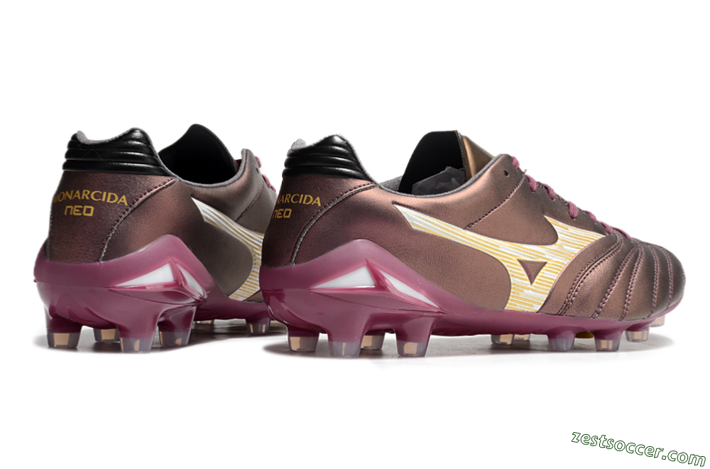 Mizuno Morelia Neo 4 FG Low-Tops Soccer Cleats - Red/White/Gold 6