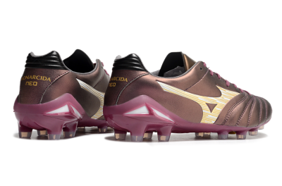 Mizuno Morelia Neo 4 FG Low-Tops Soccer Cleats - Red/White/Gold