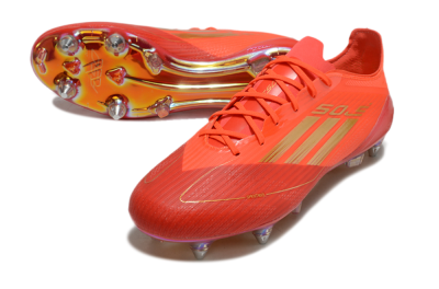 Adidas F50 Elite SG Low-Tops Soccer Cleats - Red/Gold