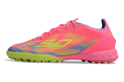 Adidas F50 Pro TF Low-Tops Soccer Shoes - Pink/Blue/Yellow