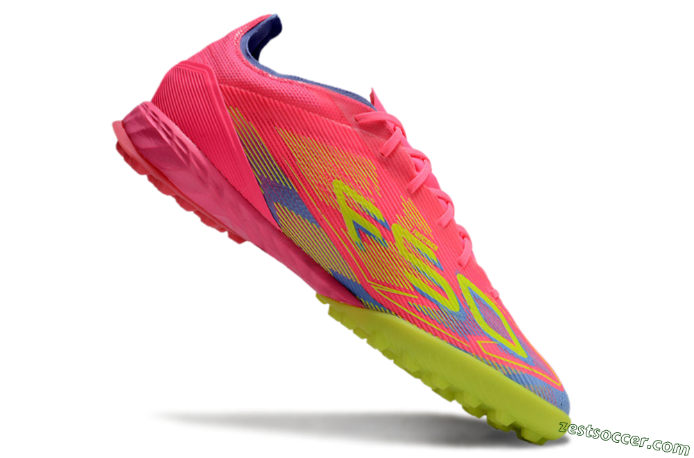 Adidas F50 Pro TF Low-Tops Soccer Shoes - Pink/Blue/Yellow 4