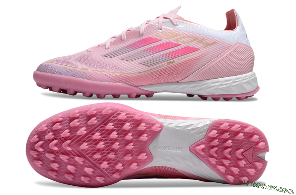 Adidas F50 Pro 304 TF Low-Tops Soccer Shoes - Pink/White/Purple 1