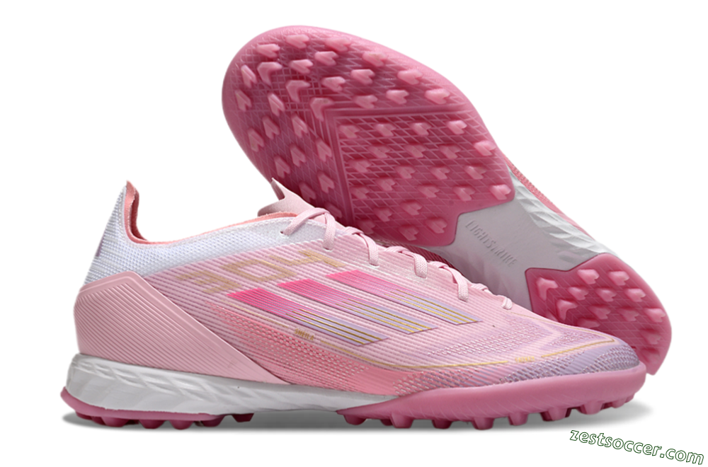 Adidas F50 Pro 304 TF Low-Tops Soccer Shoes - Pink/White/Purple 0