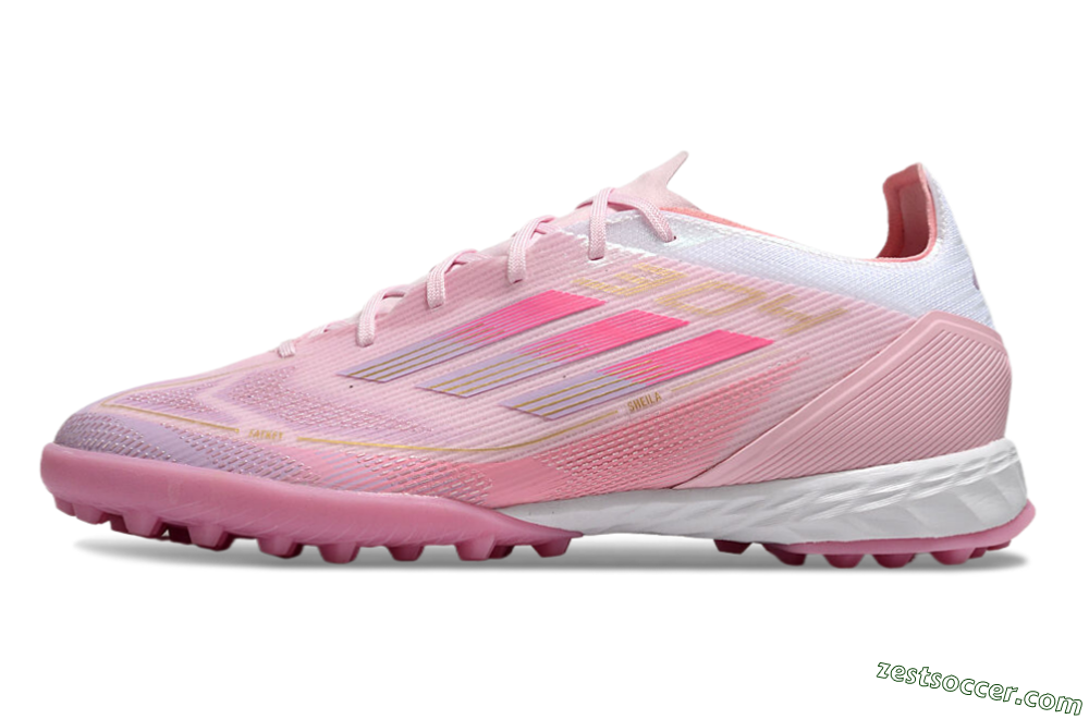 Adidas F50 Pro 304 TF Low-Tops Soccer Shoes - Pink/White/Purple 2