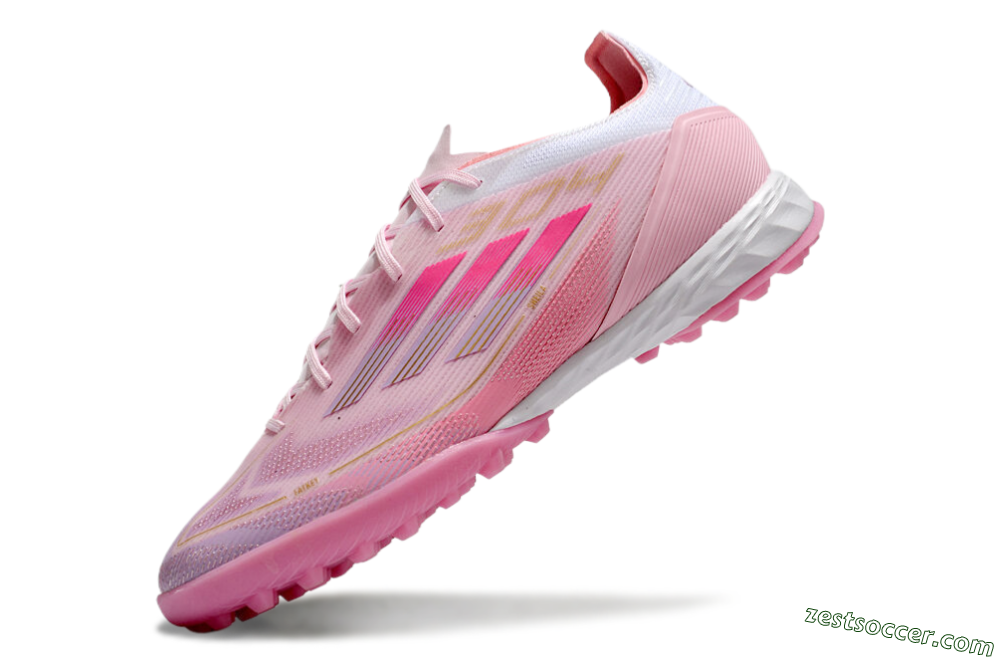 Adidas F50 Pro 304 TF Low-Tops Soccer Shoes - Pink/White/Purple 5