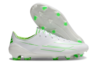 Adidas F50 Adizero FG Low-Tops Soccer Cleats - White/Green