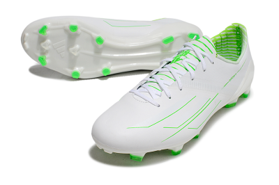 Adidas F50 Adizero FG Low-Tops Soccer Cleats - White/Green