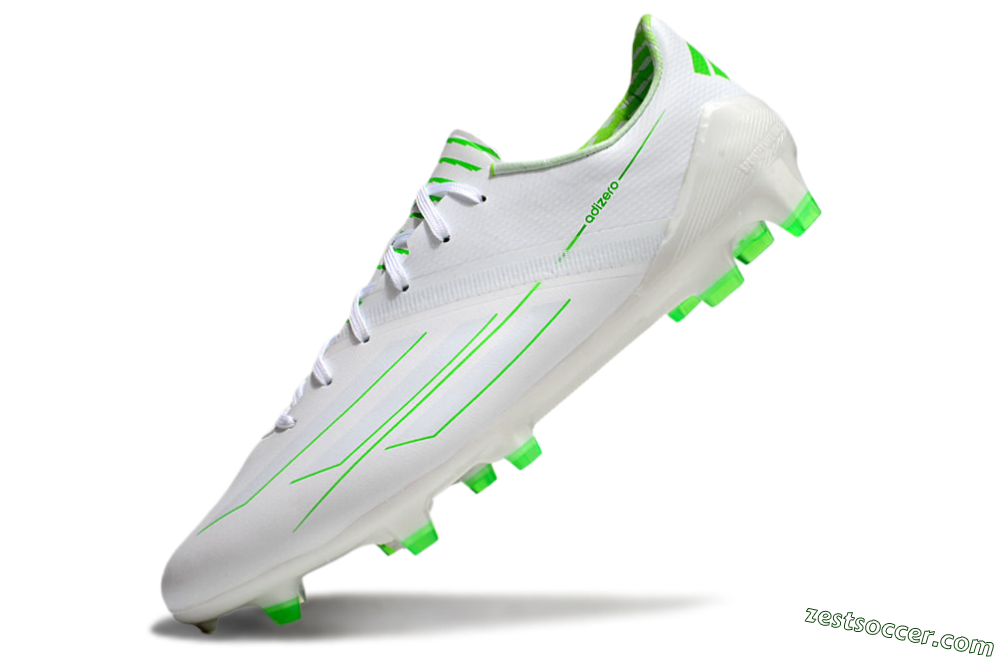 Adidas F50 Adizero FG Low-Tops Soccer Cleats - White/Green 5
