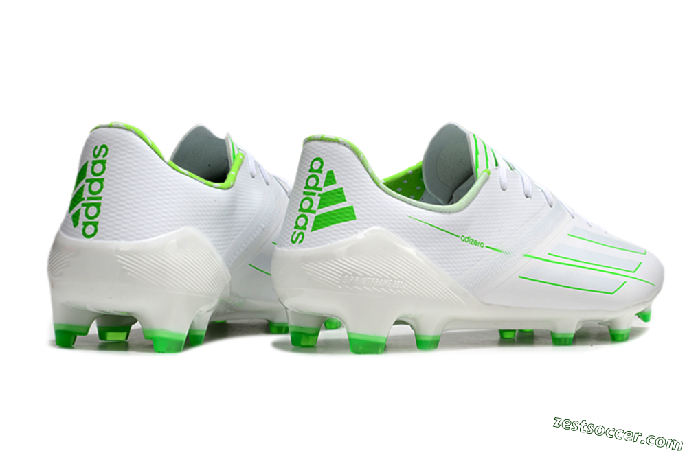 Adidas F50 Adizero FG Low-Tops Soccer Cleats - White/Green 6
