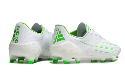 Adidas F50 Adizero FG Low-Tops Soccer Cleats - White/Green
