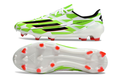Adidas F50 Adizero Elite FG Low-Tops Soccer Cleats - White/Black/Green/Pink