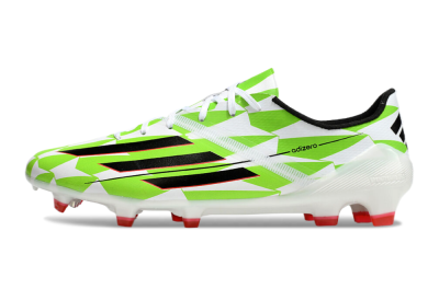 Adidas F50 Adizero Elite FG Low-Tops Soccer Cleats - White/Black/Green/Pink