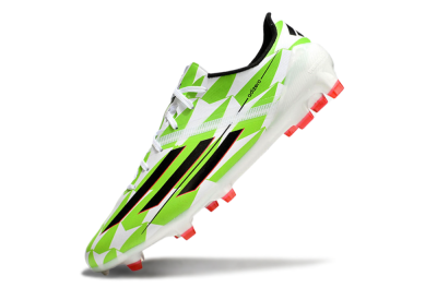 Adidas F50 Adizero Elite FG Low-Tops Soccer Cleats - White/Black/Green/Pink