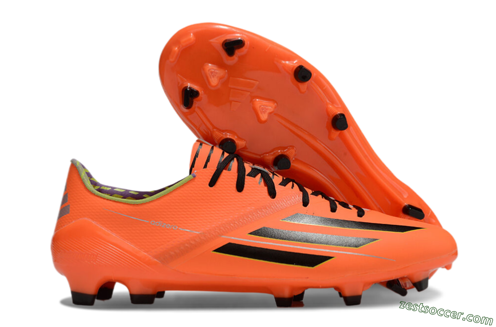 Adidas F50 Adizero FG Low-Tops Soccer Cleats - Red/Black/Yellow 0