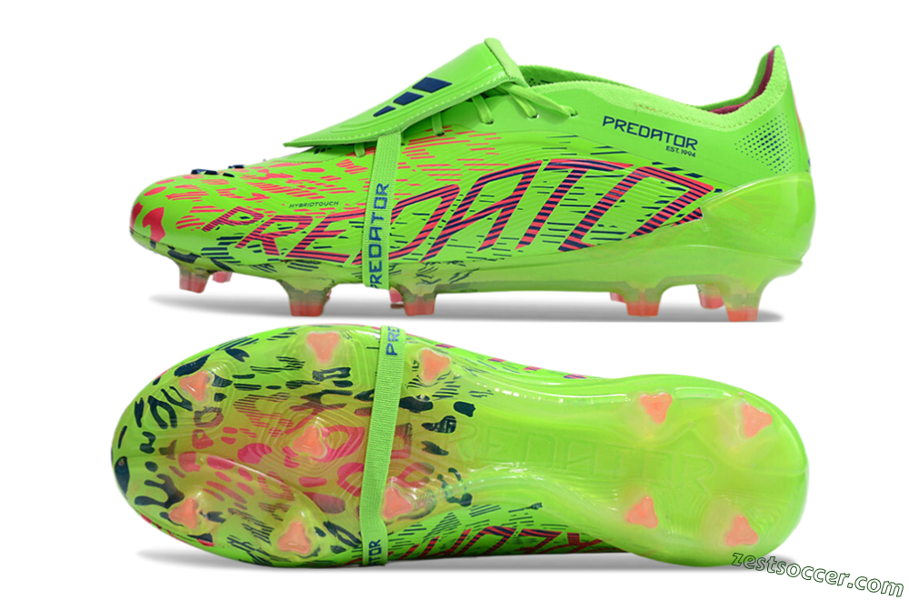 Adidas Predator Elite Foldover Tongue FG Low-Tops Soccer Cleats - Yellow/Blue/Purple 1
