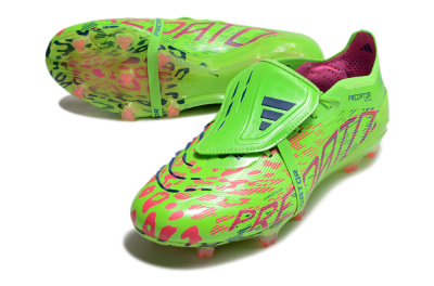 Adidas Predator Elite Foldover Tongue FG Low-Tops Soccer Cleats - Yellow/Blue/Purple