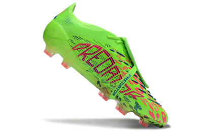 Adidas Predator Elite Foldover Tongue FG Low-Tops Soccer Cleats - Yellow/Blue/Purple