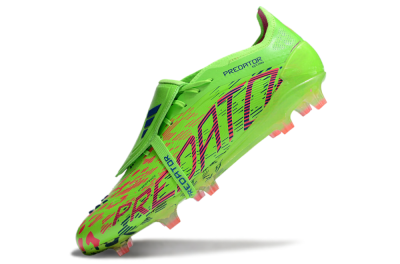Adidas Predator Elite Foldover Tongue FG Low-Tops Soccer Cleats - Yellow/Blue/Purple
