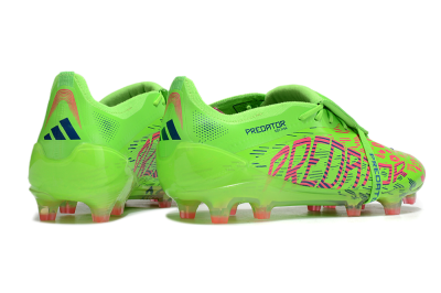 Adidas Predator Elite Foldover Tongue FG Low-Tops Soccer Cleats - Yellow/Blue/Purple