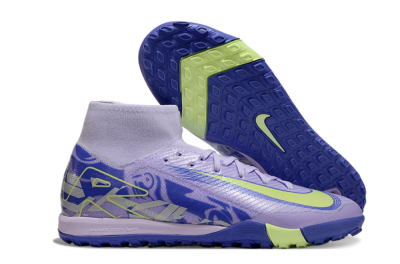 Nike Air Zoom Mercurial Superfly 10 Elite TF High-Tops Soccer Shoes - Purple/Yellow/White