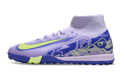 Nike Air Zoom Mercurial Superfly 10 Elite TF High-Tops Soccer Shoes - Purple/Yellow/White