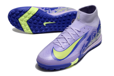 Nike Air Zoom Mercurial Superfly 10 Elite TF High-Tops Soccer Shoes - Purple/Yellow/White